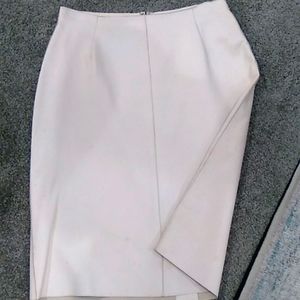 Calvin Klein Lambskin Leather Cream skirt